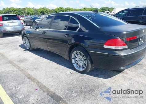 2005 BMW 745Li z USA, uszkodzony, nr VIN WBAGN63585DS60511